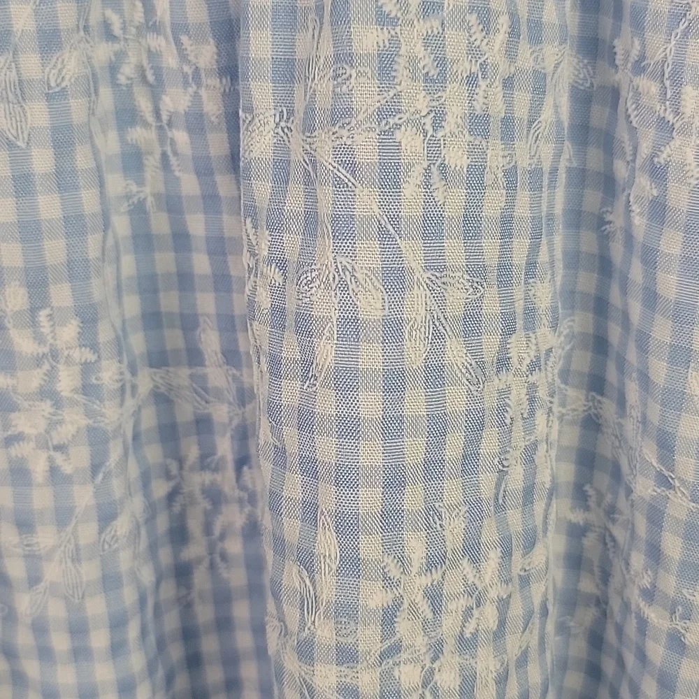 ORIGINALITY BABY BLUE GINGHAM BABYDOLL DRESS